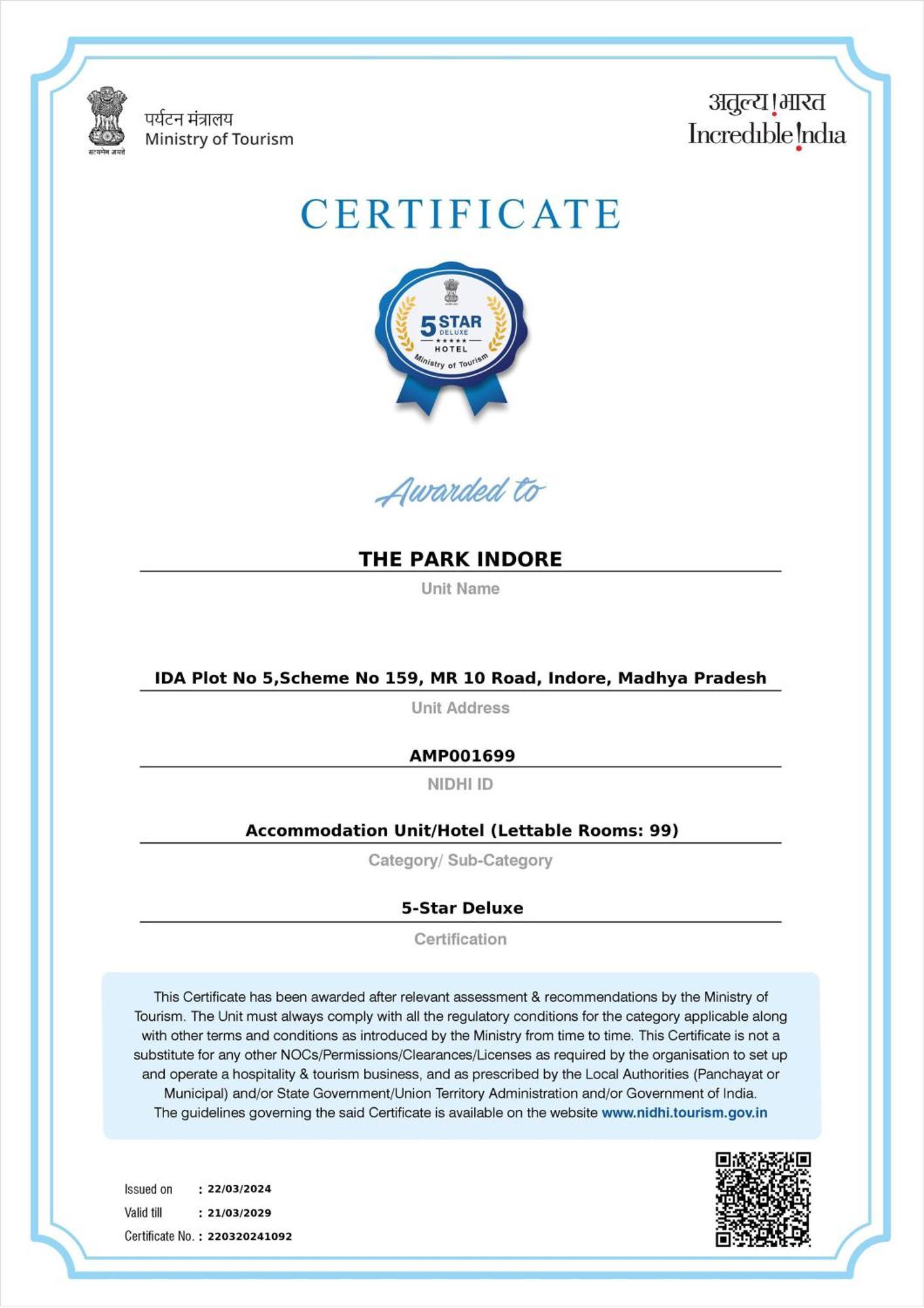 The Park Indore Exterior foto